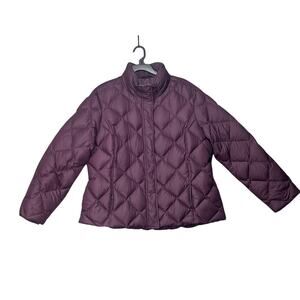Eddie Bauer Premium‎ Goose Down Quilter Puffer Jacket Purple Sz XXL 700 Fill